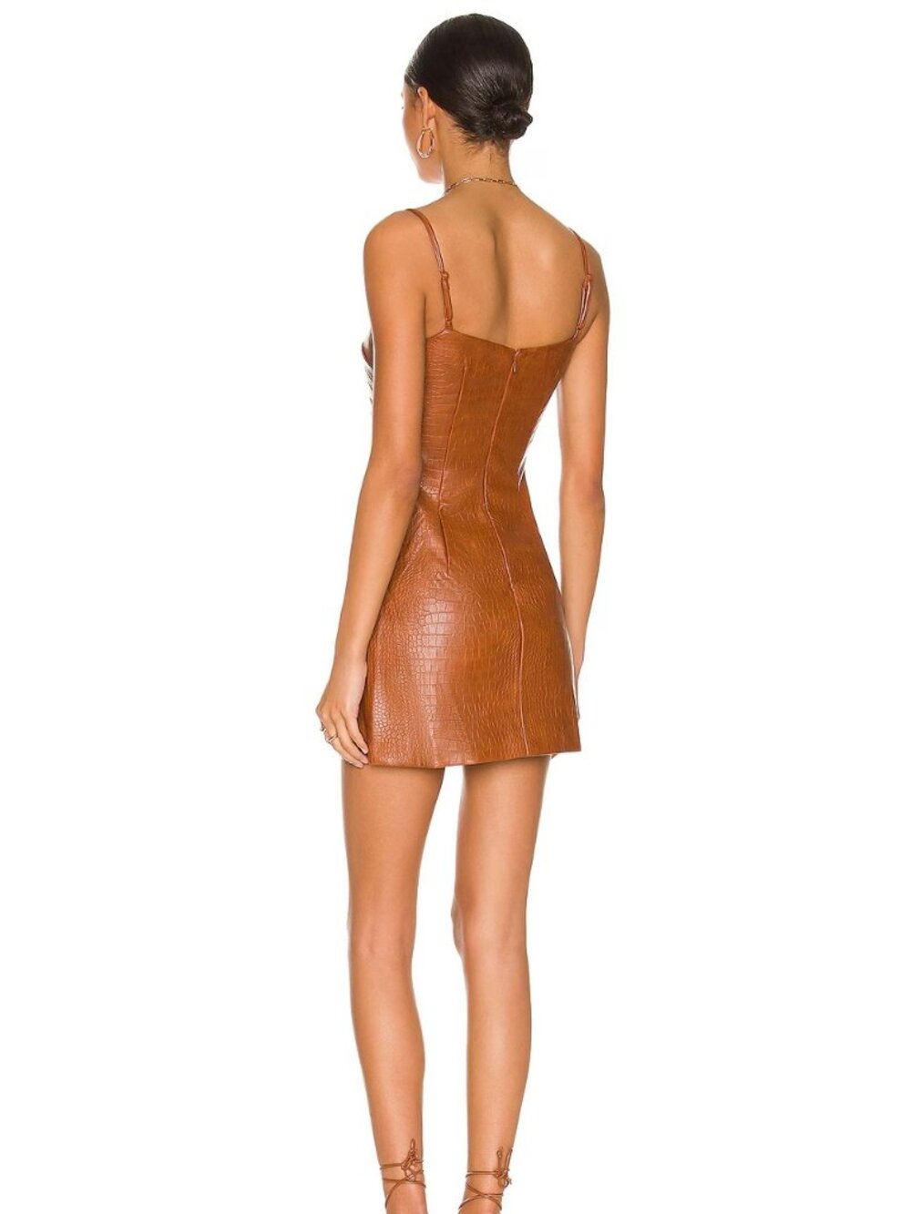 Bardot Croc Mini Dress - M - Picture 3 of 6